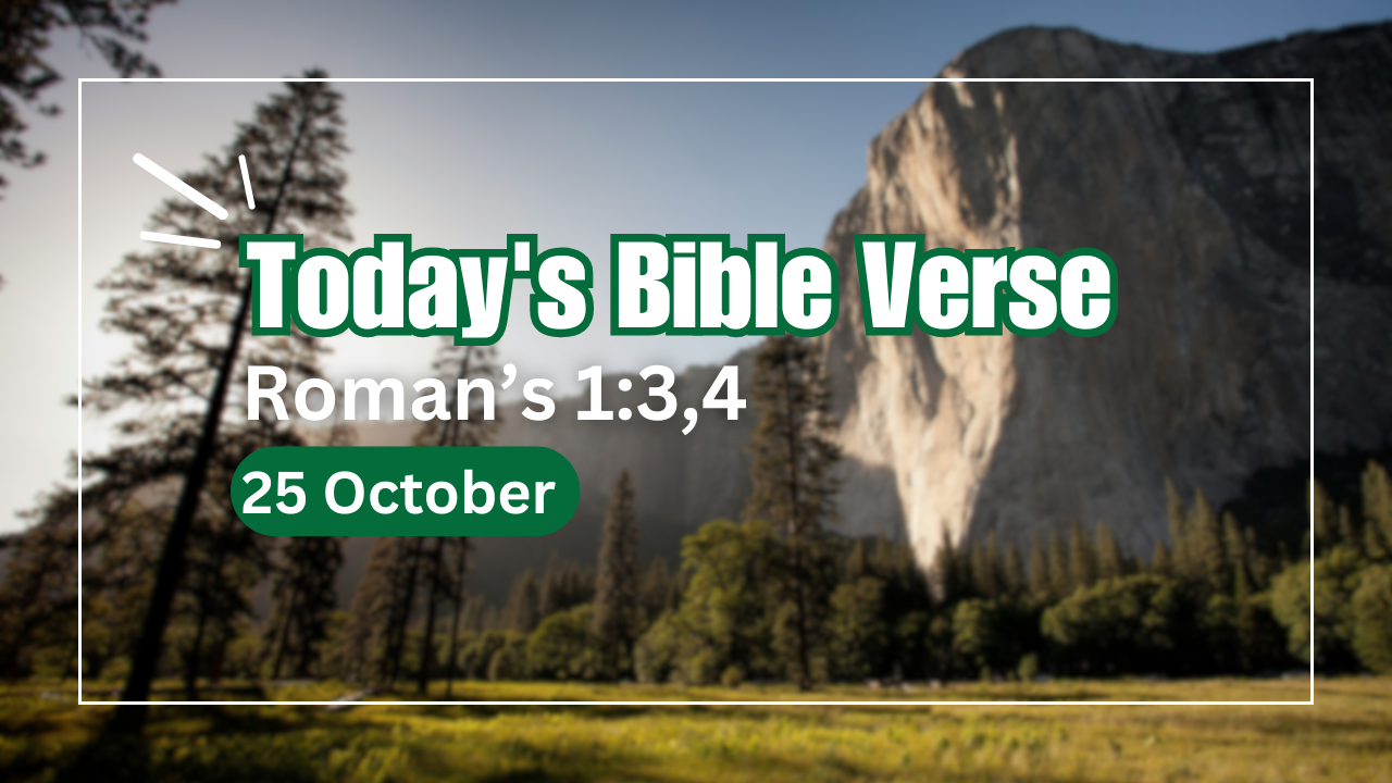 Today's bible verse 25-10-2024