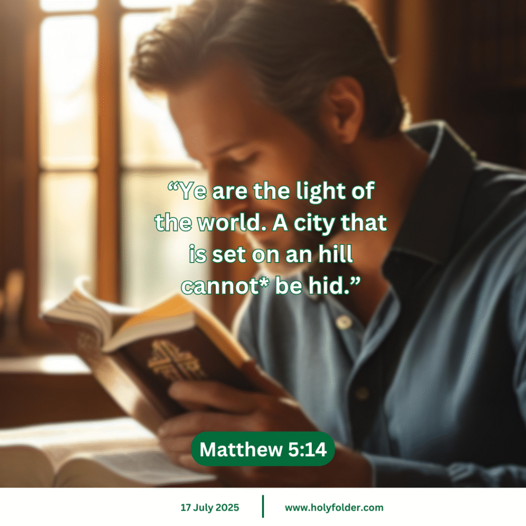 Today’s bible verse | Bible verse of the day | KJV | 17 July 2025 | Matthew 5:14